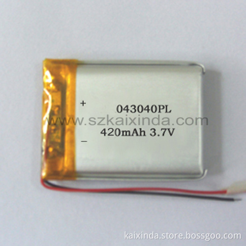 Polymer 3.7V 420mAh Lithium Battery